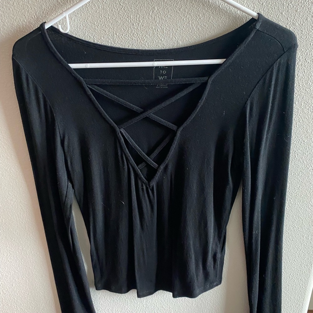 Black long sleeve PacSun top XS
